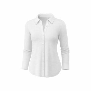 Faherty Sunwashed Knit Shirt in White - NWOT - L